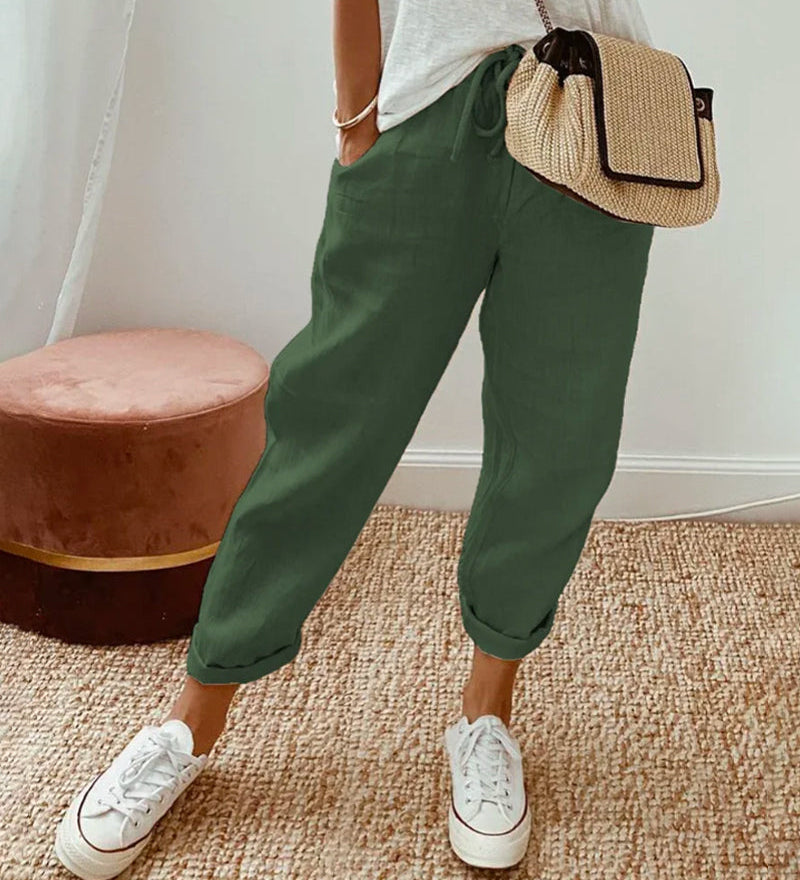 Lucie™ — Pantalon fluide en mélange coton et lin