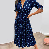 Miley - Robe V-Cou à Pois