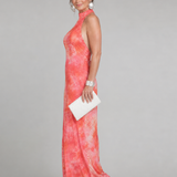 Robe Maxi Imprimée à Col Halter