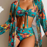 Écrasement d'été | Bikini avec jupe florale