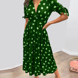 Miley - Robe V-Cou à Pois