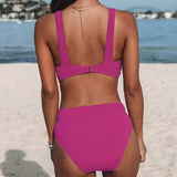 Hilde | Maillot de Bain Uni à Col Haut