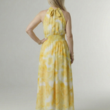 Robe Maxi Halter Froncée