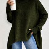 Léïna™ – Le Pull Col Montant Doux & Décontracté