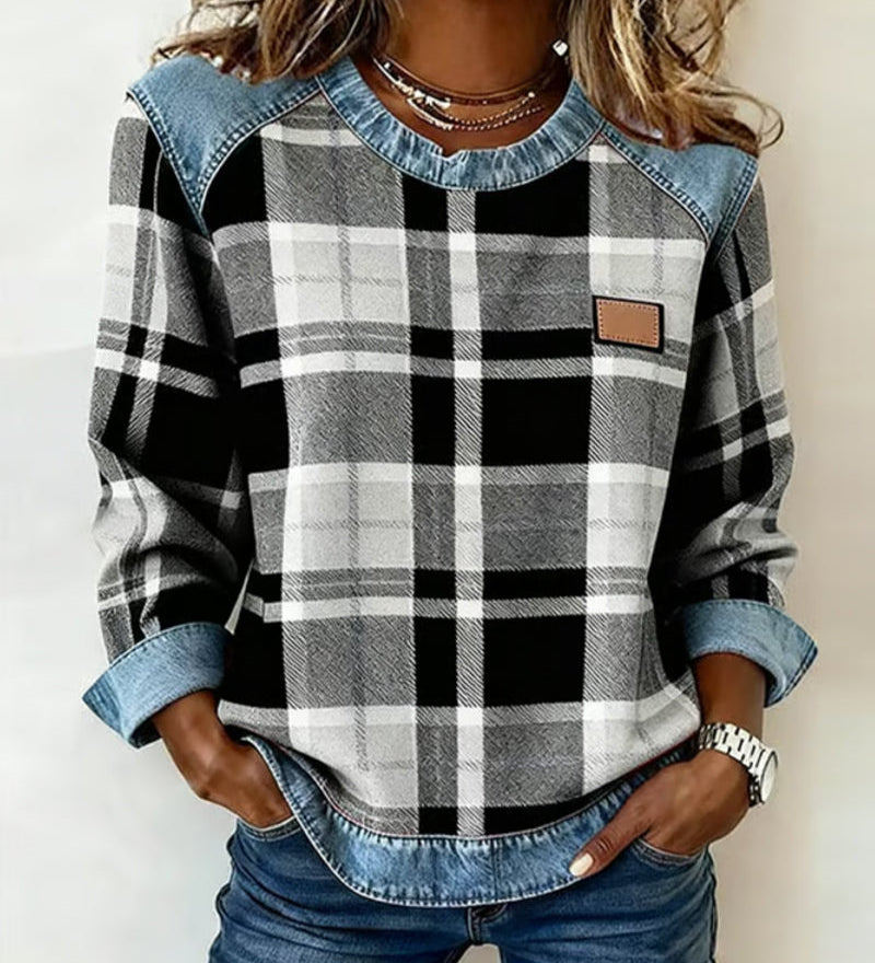 Célia - Sweatshirt Patchwork Audacieux
