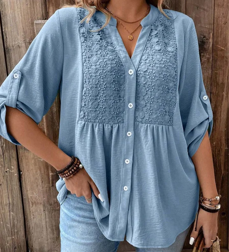 Lucienne™ — Blouse élégante en coton au charme naturel