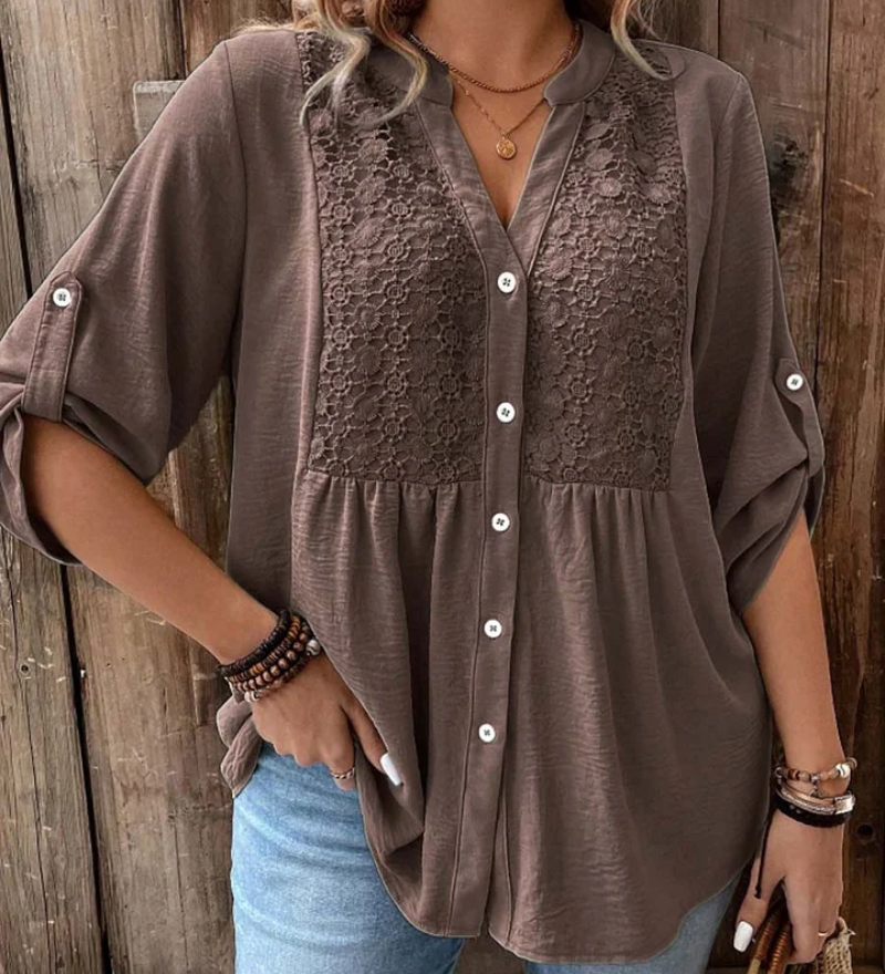 Lucienne™ — Blouse élégante en coton au charme naturel