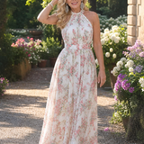 Robe Maxi à imprimé floral et jupe fluide