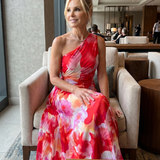Robe Maxi Plissée à Une Épaule