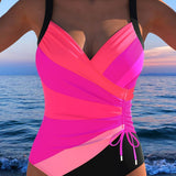 Aqua Queen | Maillot de bain de luxe à décolleté croisé et imprimé coloré