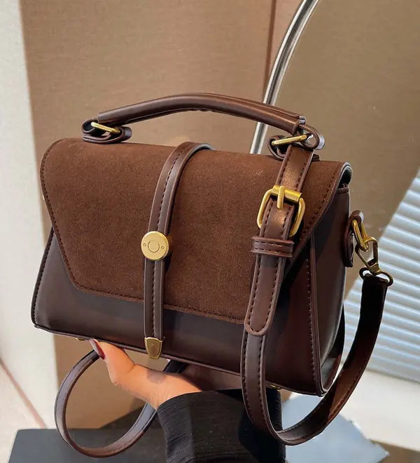 Élodie™ — Sac bandoulière carré chic contrasté