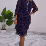 Blanche - Robe À Pois Élégante