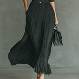 Valérie™ — Robe plissée élégante à taille structurée