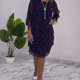 Blanche - Robe À Pois Élégante