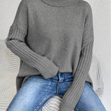 Léïna™ – Le Pull Col Montant Doux & Décontracté