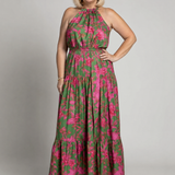 Robe Maxi Halter Drapée