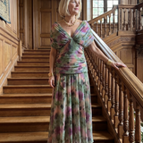 Robe Maxi Fluide à Épaules Dégagées