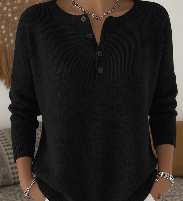 Sarah - Pull Henley Élégant