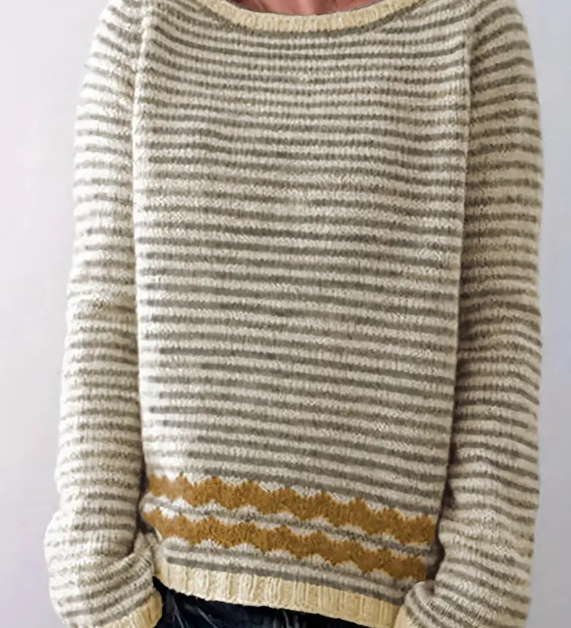 Isabelle™ | Pull rayé élégant confortable quotidien
