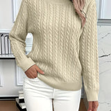 Lena – Pull en tricot à torsades pour femme