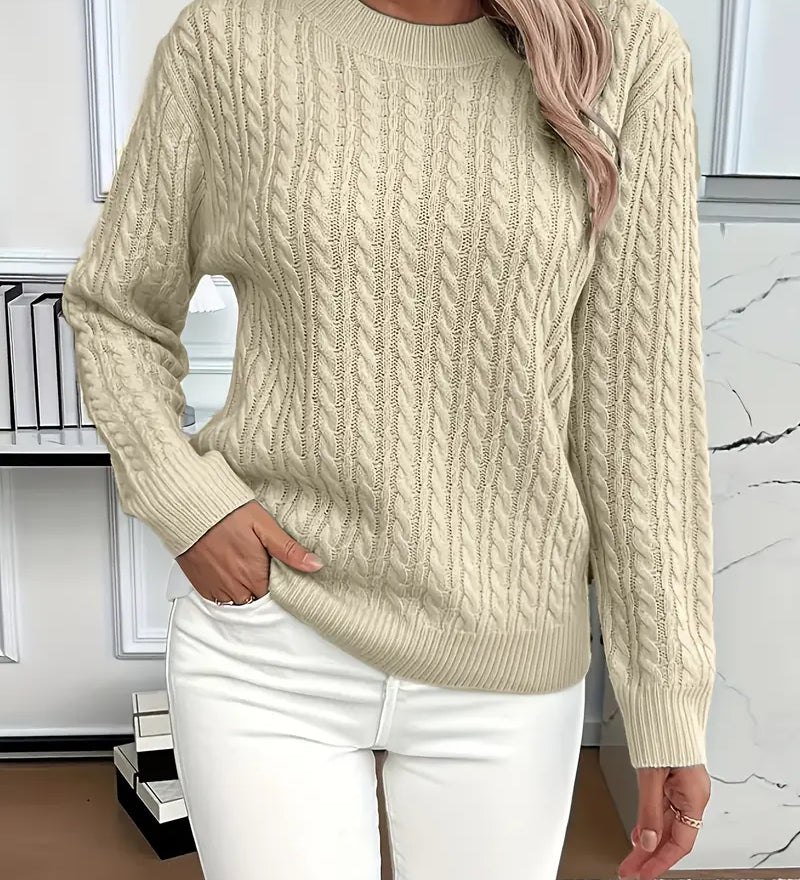 Lena – Pull en tricot à torsades pour femme