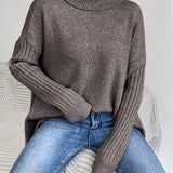 Léïna™ – Le Pull Col Montant Doux & Décontracté