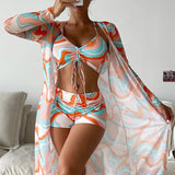 Laluna | Ensemble de bikini 3 pièces imprimé