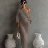Ivoire | Robe en Lin Sans Épaules