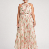 Robe Maxi Fleurie à Col Halter
