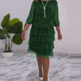 Blanche - Robe À Pois Élégante