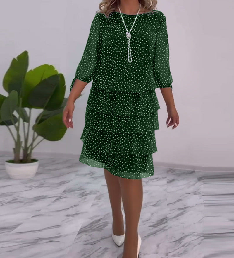 Blanche - Robe À Pois Élégante
