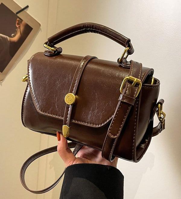 Élodie™ — Sac bandoulière carré chic contrasté