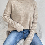 Léïna™ – Le Pull Col Montant Doux & Décontracté
