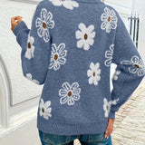 Monique™ – Cardigan fleuri doux intemporel élégant