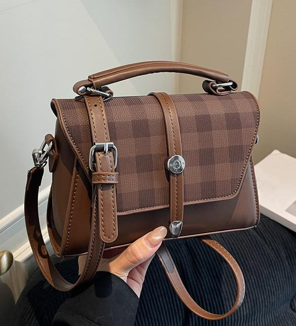 Élodie™ — Sac bandoulière carré chic contrasté