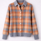 Avery - Cardigan à Carreaux Douillet