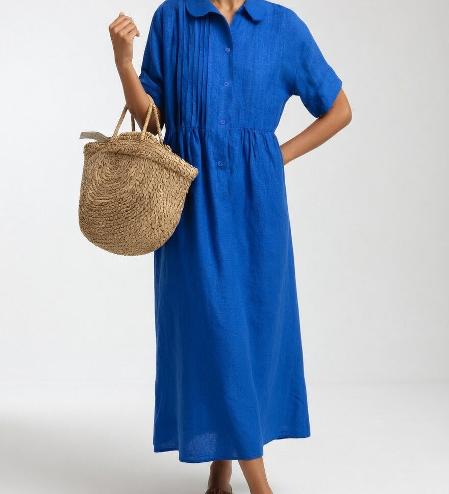 Lysandra™ — Robe chemise fluide estivale