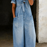 Maya™ | Combinaison denim col V