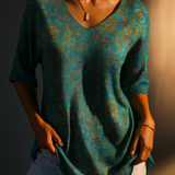 Bérangère™ — Blouse fluide élégante à imprimé raffiné