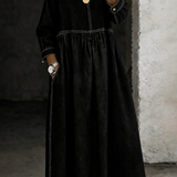 Melissa™ | Robe en jean col rond manches longues