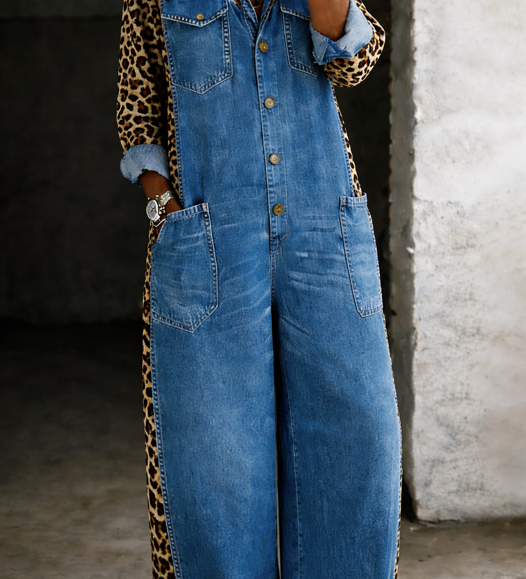 Amanda™ | Combinaison chemise en jean