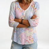 Maréline™ — Blouse florale élégance douce naturelle
