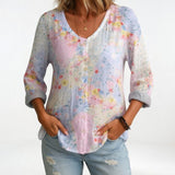 Maréline™ — Blouse florale élégance douce naturelle