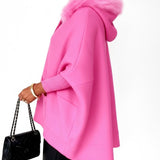 Isadora™ — Cape poncho rose élégance chaleureuse