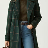 Catherine™ | Manteau rétro à carreaux à col revers