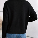 Céline | Pull Chic en Tricot avec Col en Dentelle Élégant