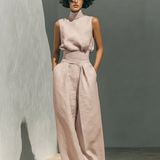 Amara — Ensemble minimaliste blouse et pantalon fluide