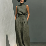 Amara — Ensemble minimaliste blouse et pantalon fluide