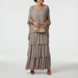 Émeline™ — Robe maxi fluide à volants bohème