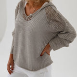 Évarielle™ — Pull maille ajourée col décontracté